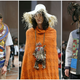 Models present creations by Japanese designer Junya Watanabe during the men's Spring Summer collection fashion shows in Paris on June 26, 2015.